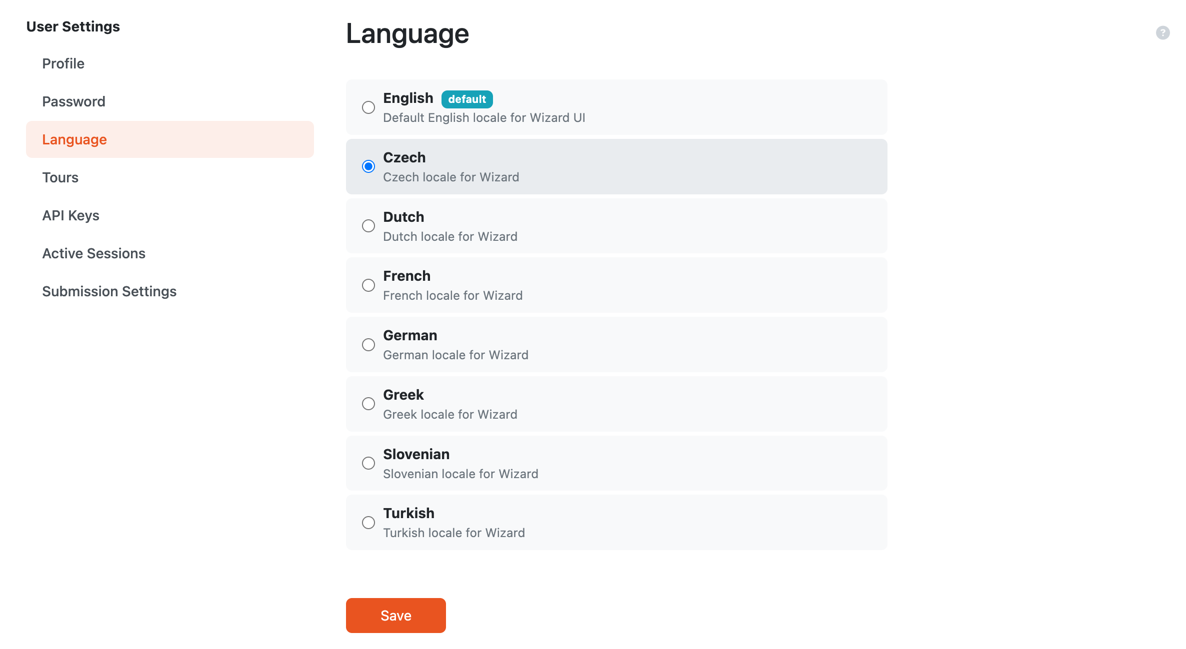 Machine Language Select Menu Change Language - Data Stewardship Wizard 4.22 documentation